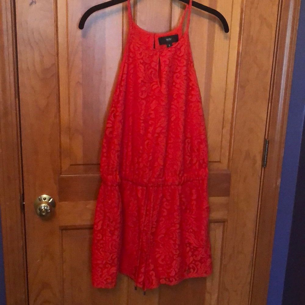 Bright orange romper